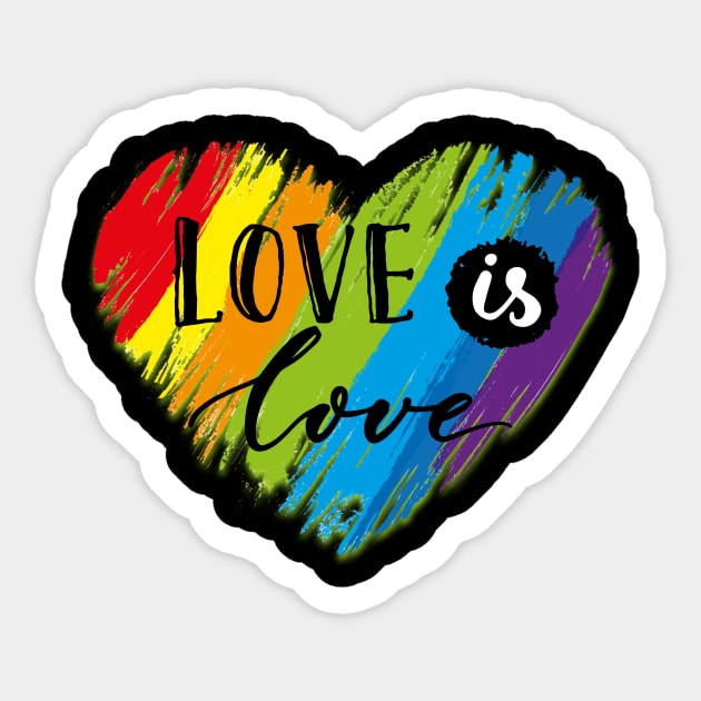 Rainbow Love is Love Premium Sticker by Simpsonfft